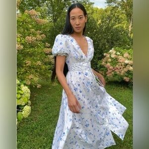 NWOT Hill House Blue Botanical Sabrina XS